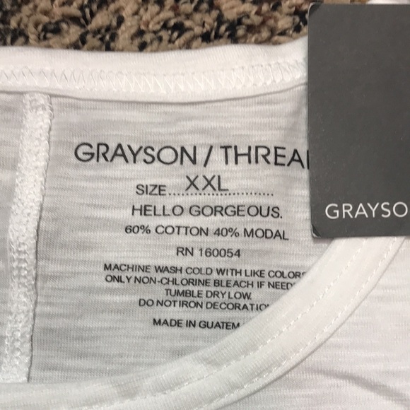 Grayson Threads White 'MAMA' Graphic Boyfriend Tank Relaxed Fit XXL | NWT - Picture 3 of 3